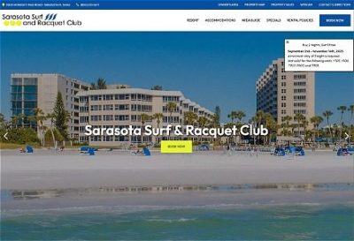 Screenshot of Sarasota Surf website