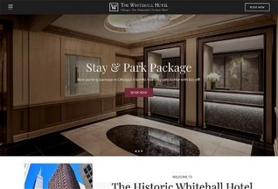 Screenshot of The White Hall Hotel website