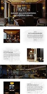 screenshot representing the Hotel Julien Dubuque website in narrow view